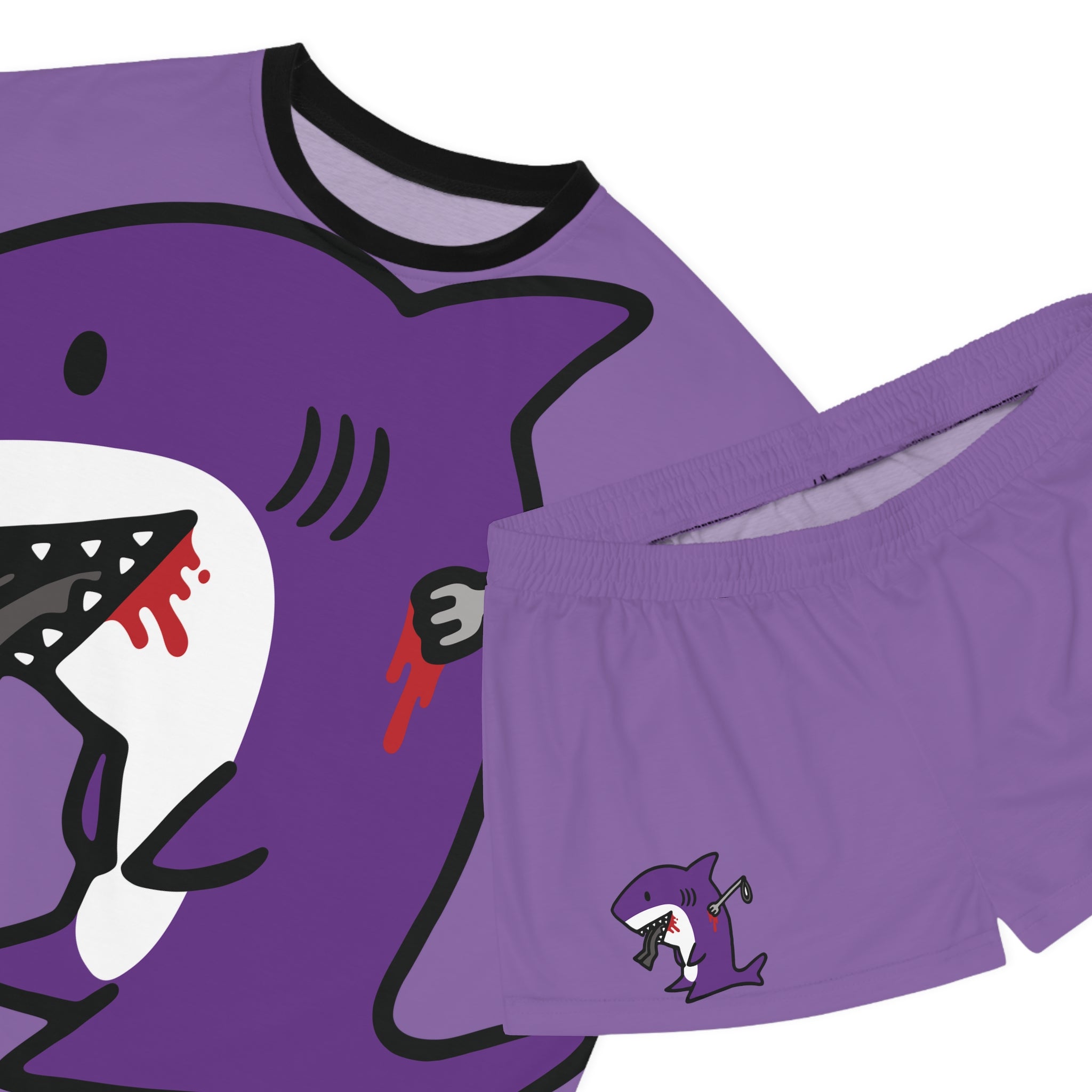 Slit Gill Big Purple Pajama Set